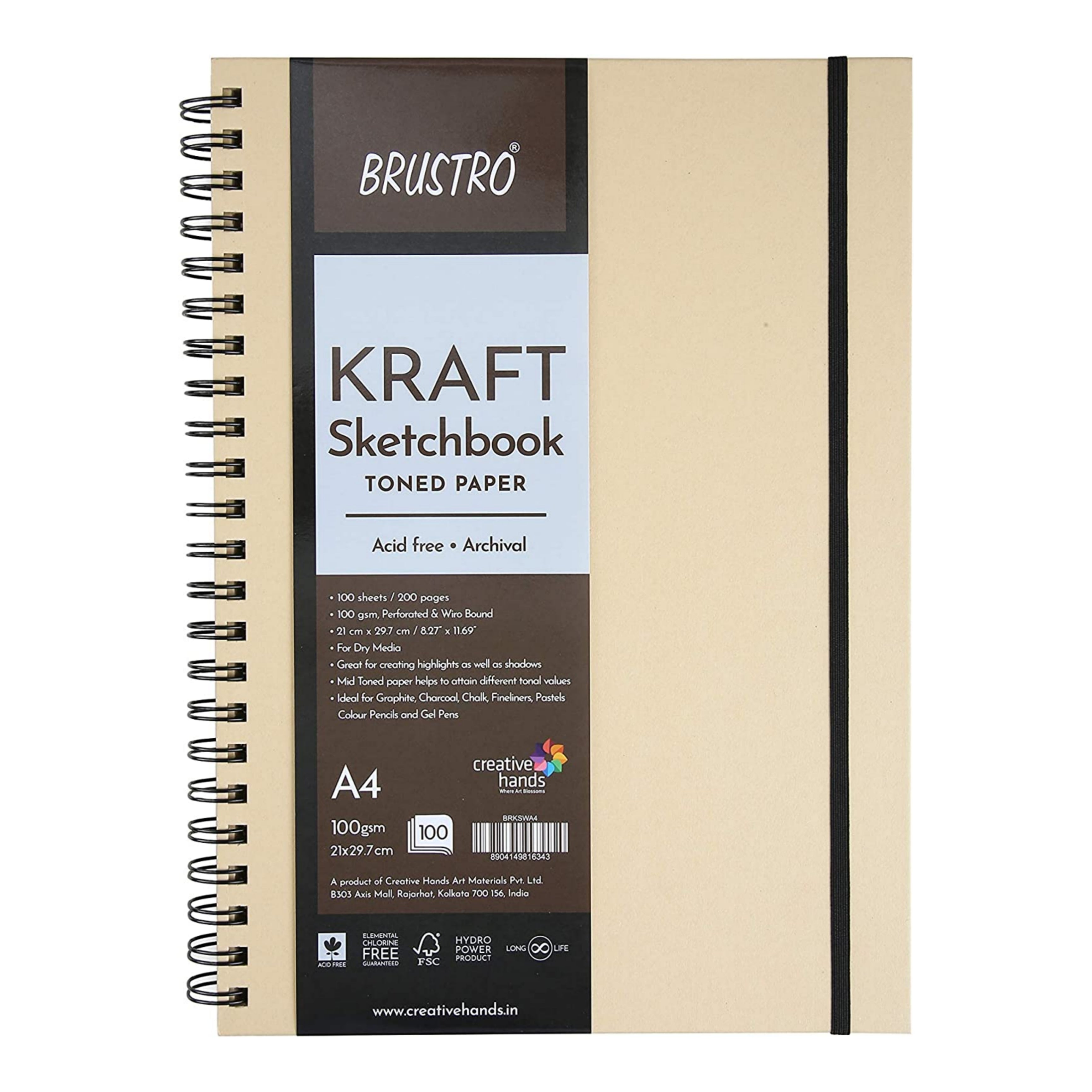 Brustro Kraft Sketchbook Toned Paper 100gsm – SATYAM STATIONERS