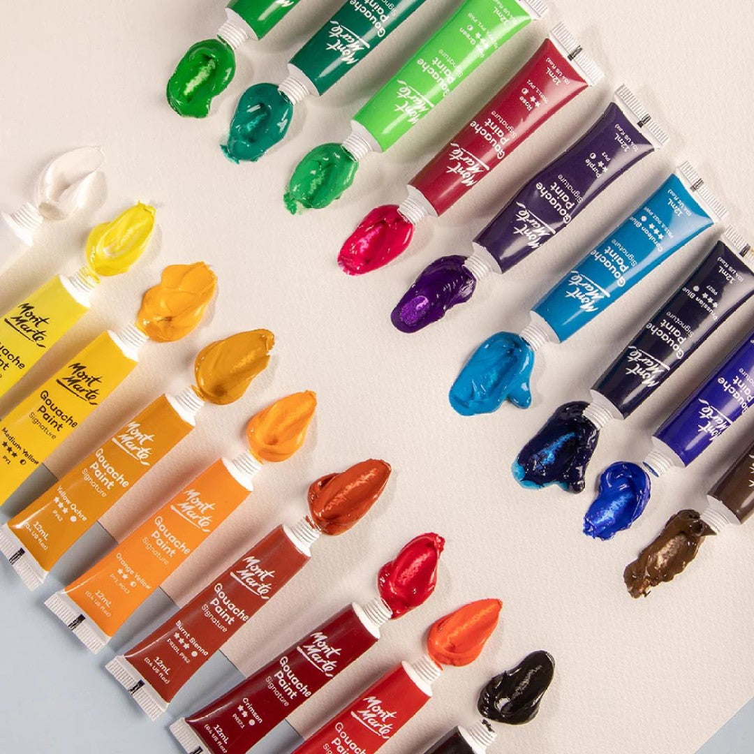 Mont Marte Gouache Paints Signature 18pc x 12ml (0.4 US fl.oz)