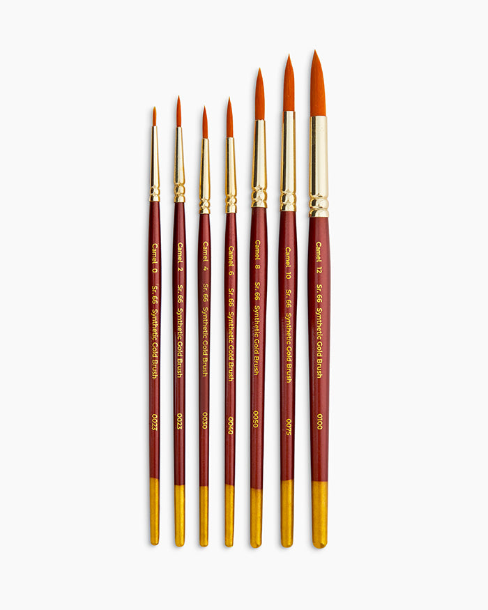 Camlin Camel Synthetic Gold Brushes Round - Series 66