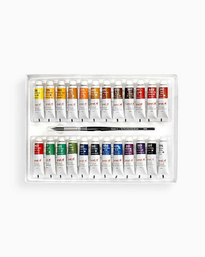 Camel Artist Water Colours Tubes 24 Shades 9ml