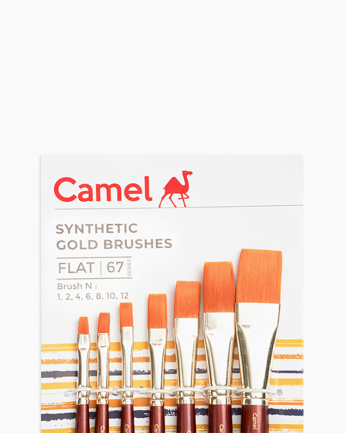 Camlin Camel Synthetic Gold Brushes Flat - Series 67