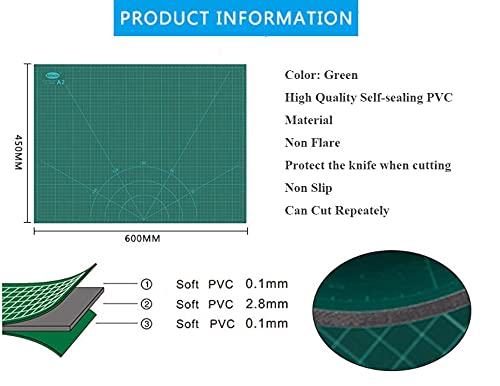 Flexible Cutting Mat Double Sided with Marked Pattern and Grid