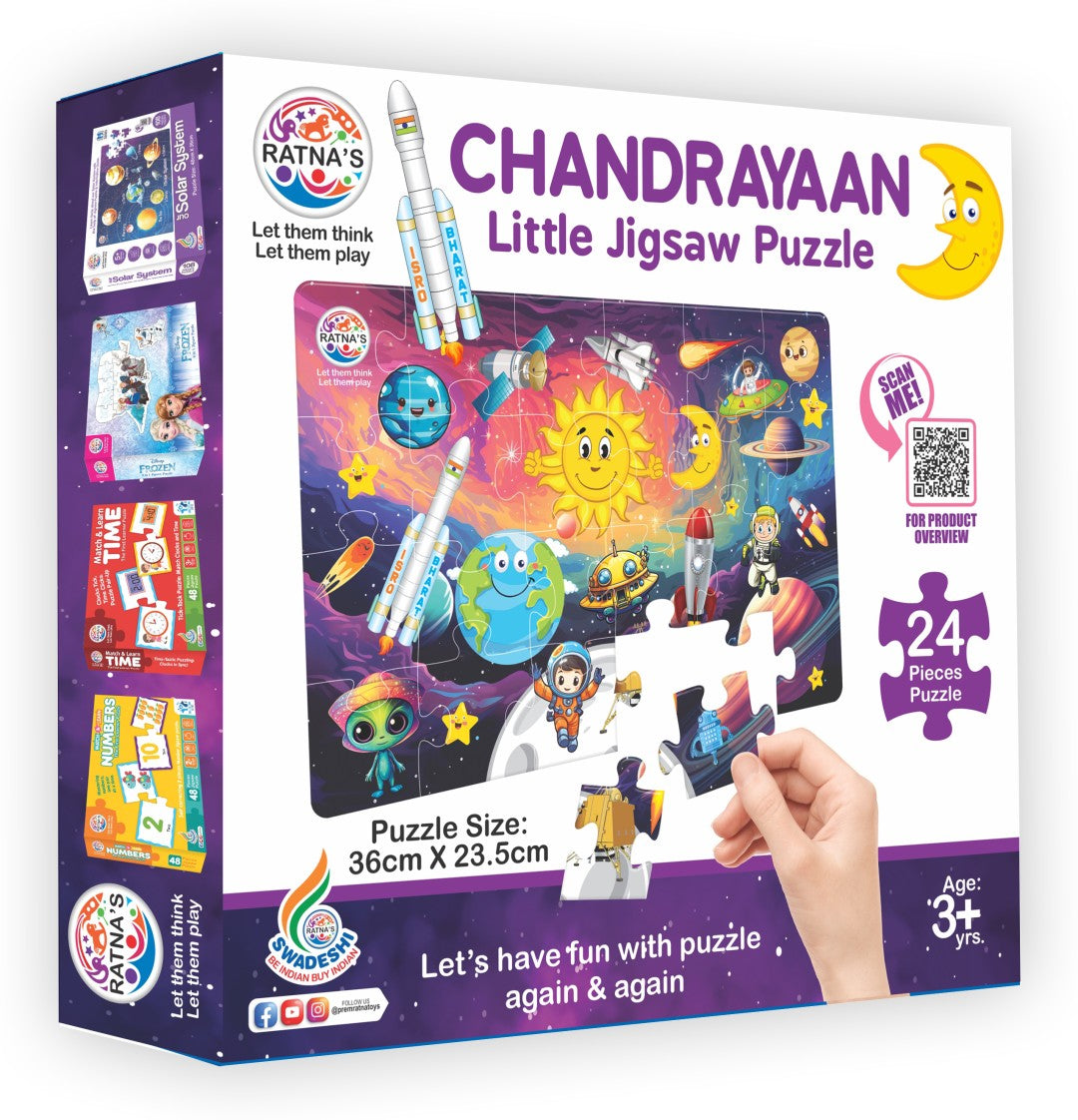 Ratna's Chandrayaan Little Jigsaw Puzzle 24 Pieces for Kids 3+ Years