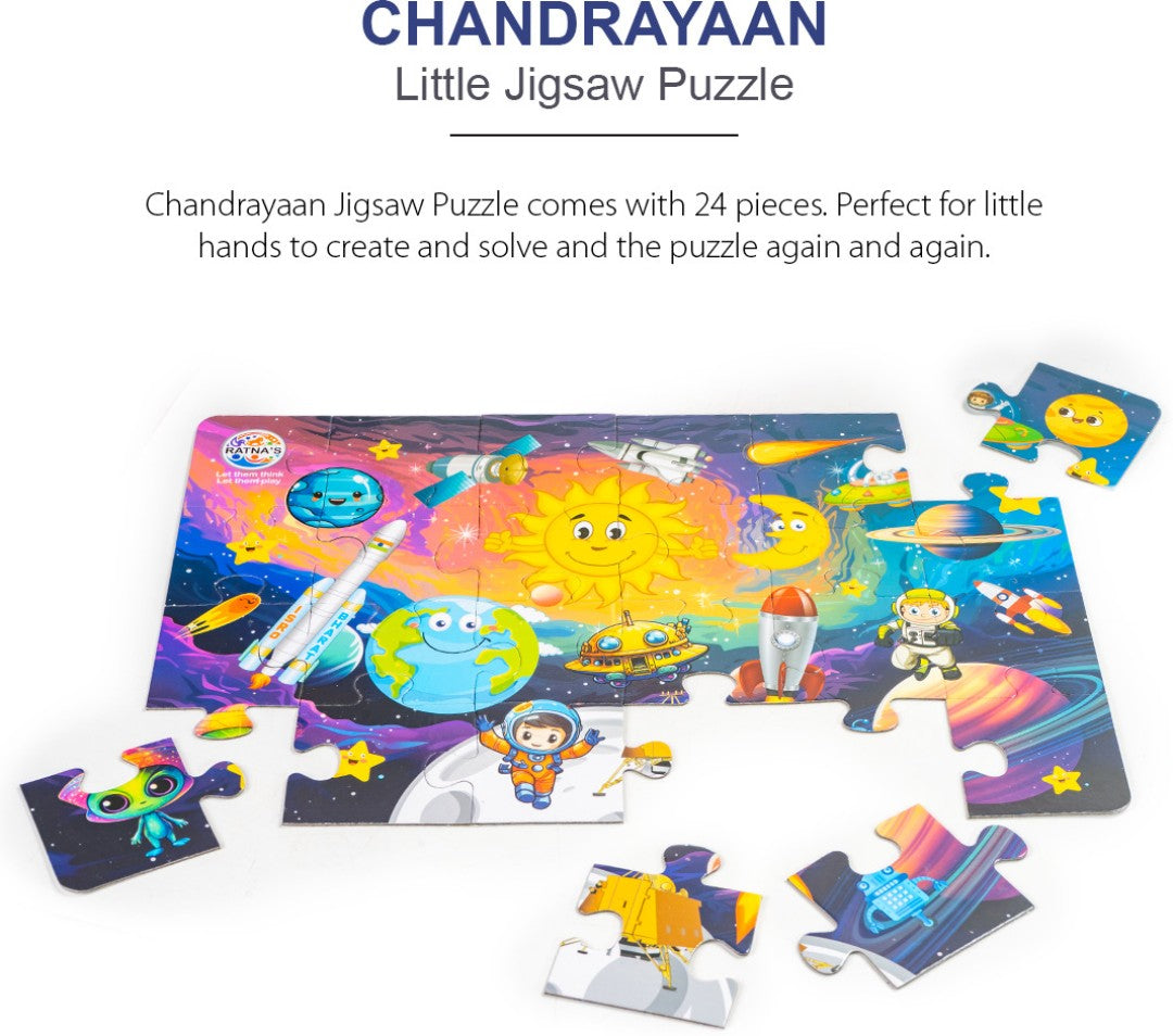 Ratna's Chandrayaan Little Jigsaw Puzzle 24 Pieces for Kids 3+ Years