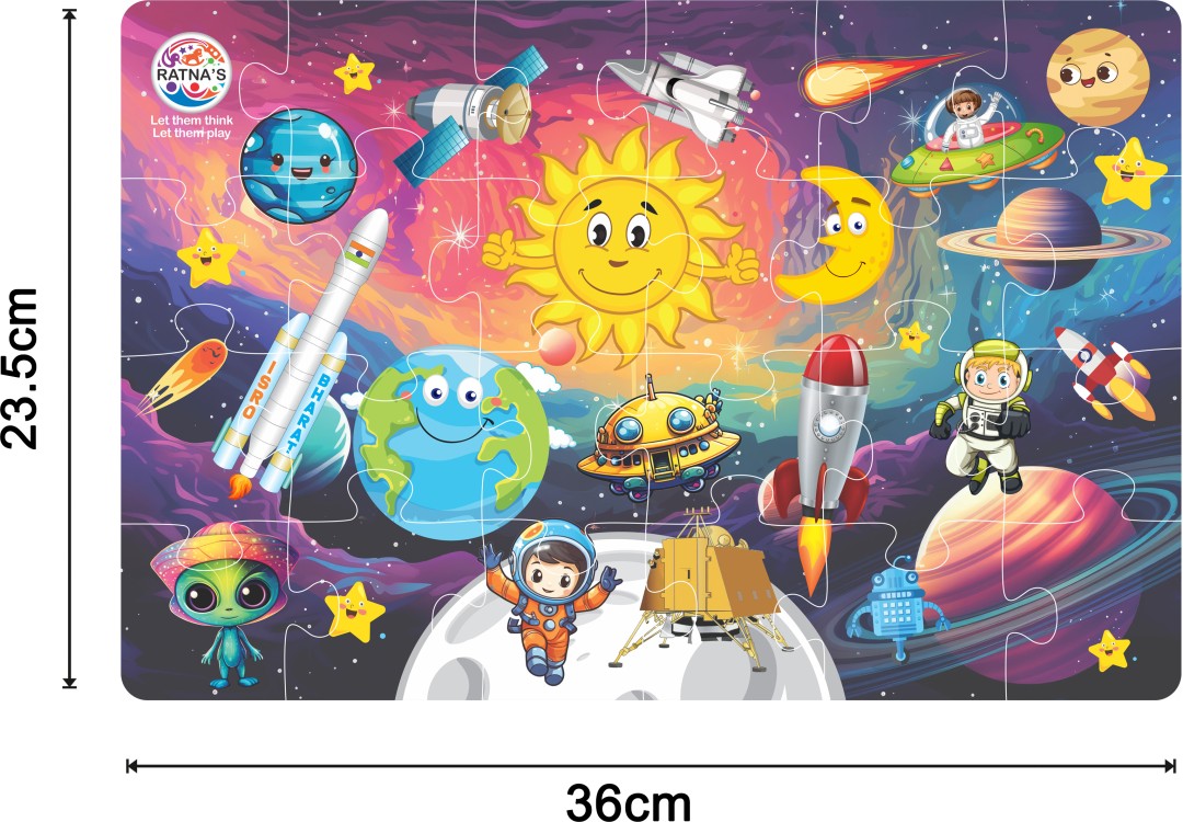 Ratna's Chandrayaan Little Jigsaw Puzzle 24 Pieces for Kids 3+ Years