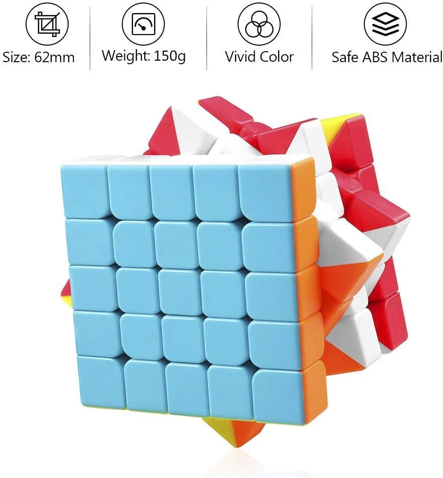 Magic Cube High Speed 5X5 Upgrade Version Puzzle Cube - Multicolor