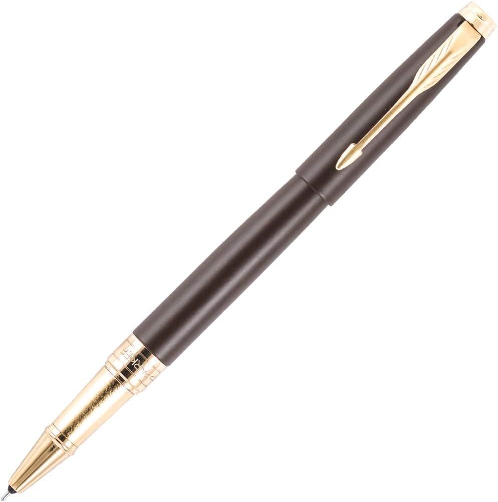 Parker Aster Matte Brown Gold Trim Roller Ball Pen