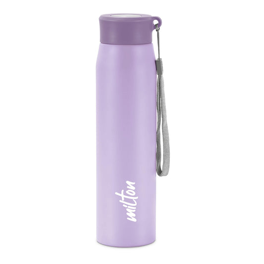 Milton Handy 850 Stainless Steel Water Bottle, 780 ml water bottles, Single walled, Leak-Proof, Rust-free Steel Bottle, Easy Grip, Easy to Carry, Travel Bottle, Purple