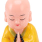 Little Monk Figurine, Solar Chinese Little Buddha Monk Statue, Bring Good Fortune Decoration Ornament, Funny Car Shaking Head Toy, Solar Power Nodding Head Dancing Toy