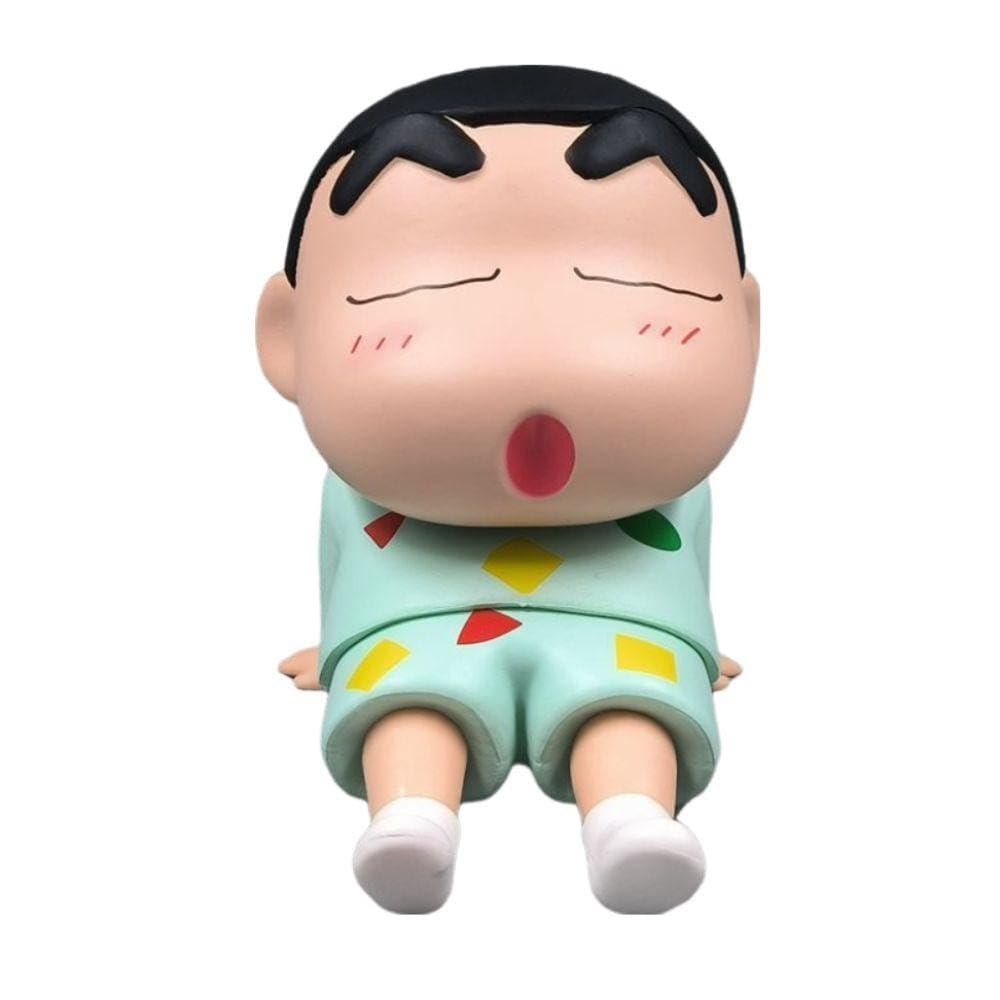 Cute Shinchan Anime Figure in Sitting Pose, Phone Holder, Cartoon Toy, PVC Action Figure, Best Gift for Shinchan Fans