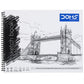 Doms Wiro Bound Sketch Book | 150 GSM, Unruled, 72 Pages | 34.7 x 27.5 CM | Ideal for Drawing, Sketching, Colouring and Painting