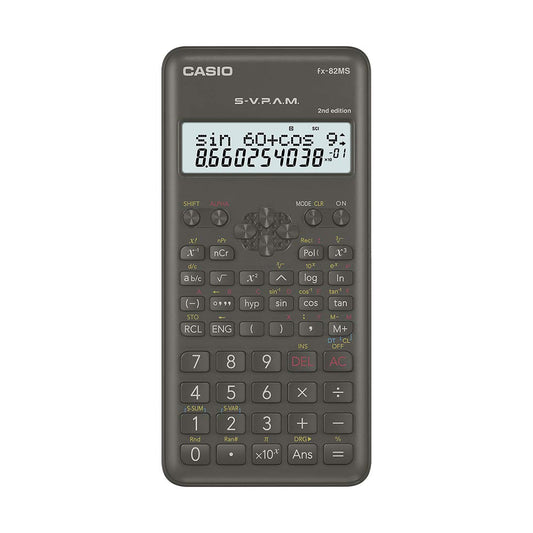 Casio FX-82MS 2nd Gen Non-Programmable Scientific Calculator, 240 Functions and 2-line Display