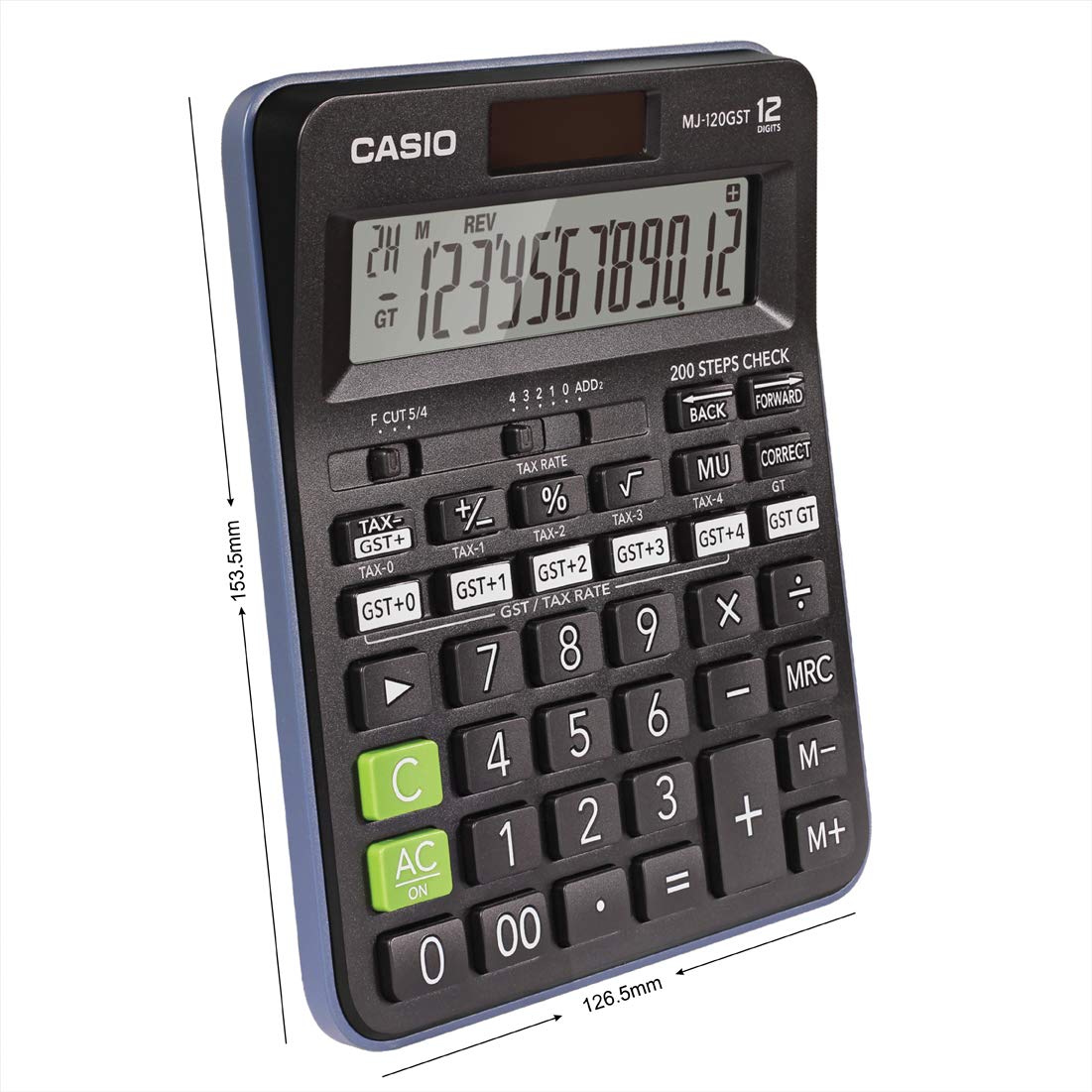 Casio MJ-120GST GST Calculator Black