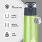 Milton Atlantis 400 Thermosteel Insulated Water Bottle, 350 ml, Green | Hot and Cold | Leak Proof | Office Bottle | Sports | Home | Kitchen | Hiking | Treking | Travel | Easy to Carry | Rust Proof