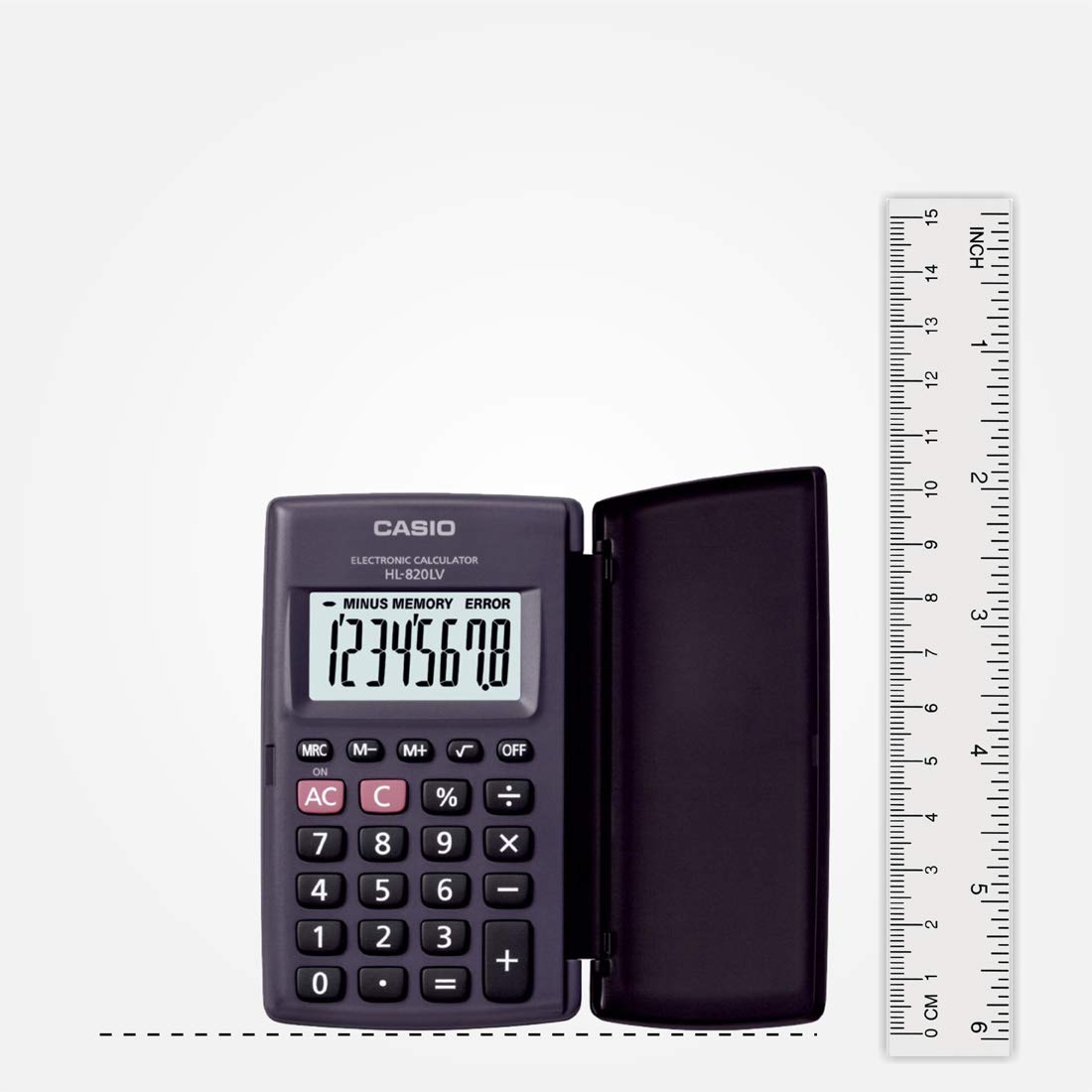 Casio HL820LV-BK Portable Calculator with Flip Cover