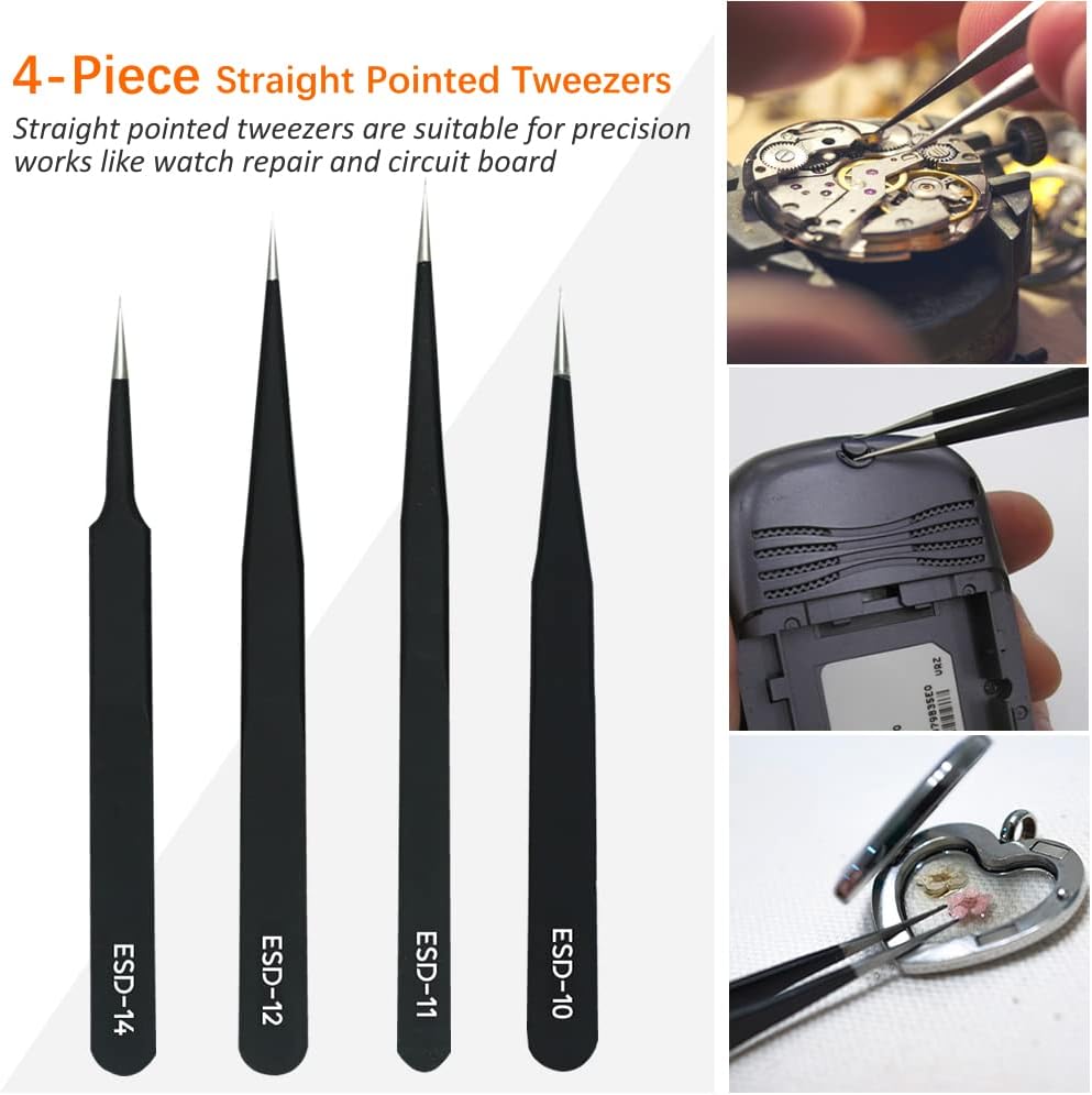 Professional Tweezers Set 6 Pc's