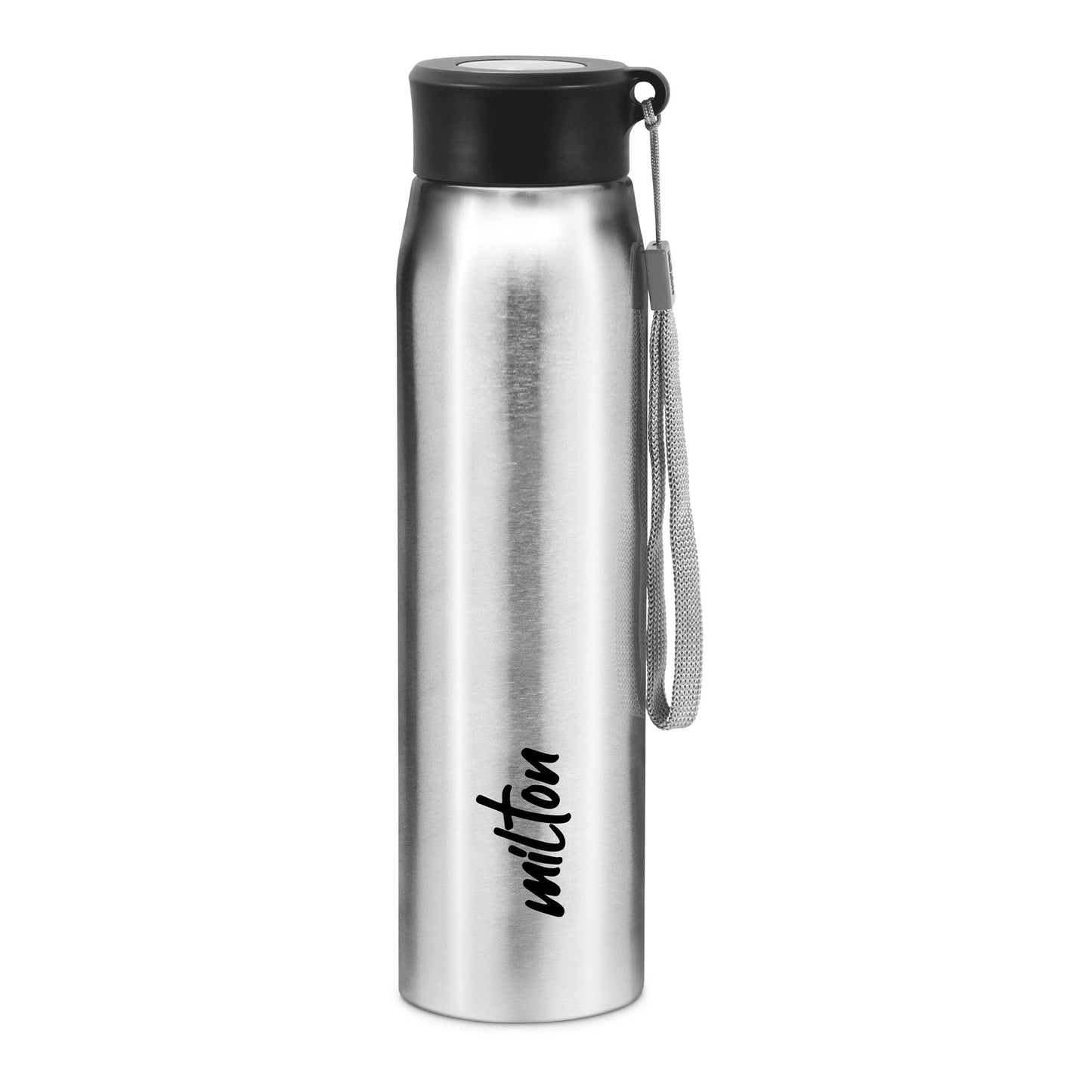 Milton Handy 850 Stainless Steel Water Bottle, 780 ml, Silver | Single walled | Leak Proof | Easy Grip | Easy to Carry | Gym Bottle | Home | Kitchen | Hiking | Treking Bottle | Travel Bottle