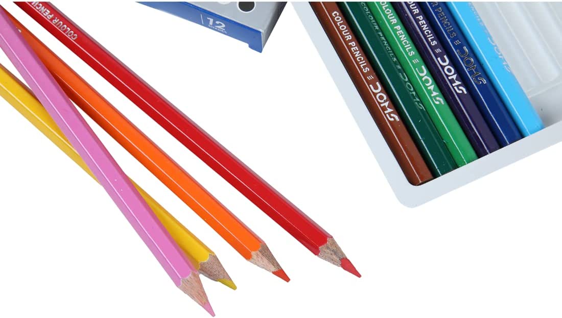 DOMS Non-Toxic Colour Pencil Set in Cardboard Box

- 12 Shades