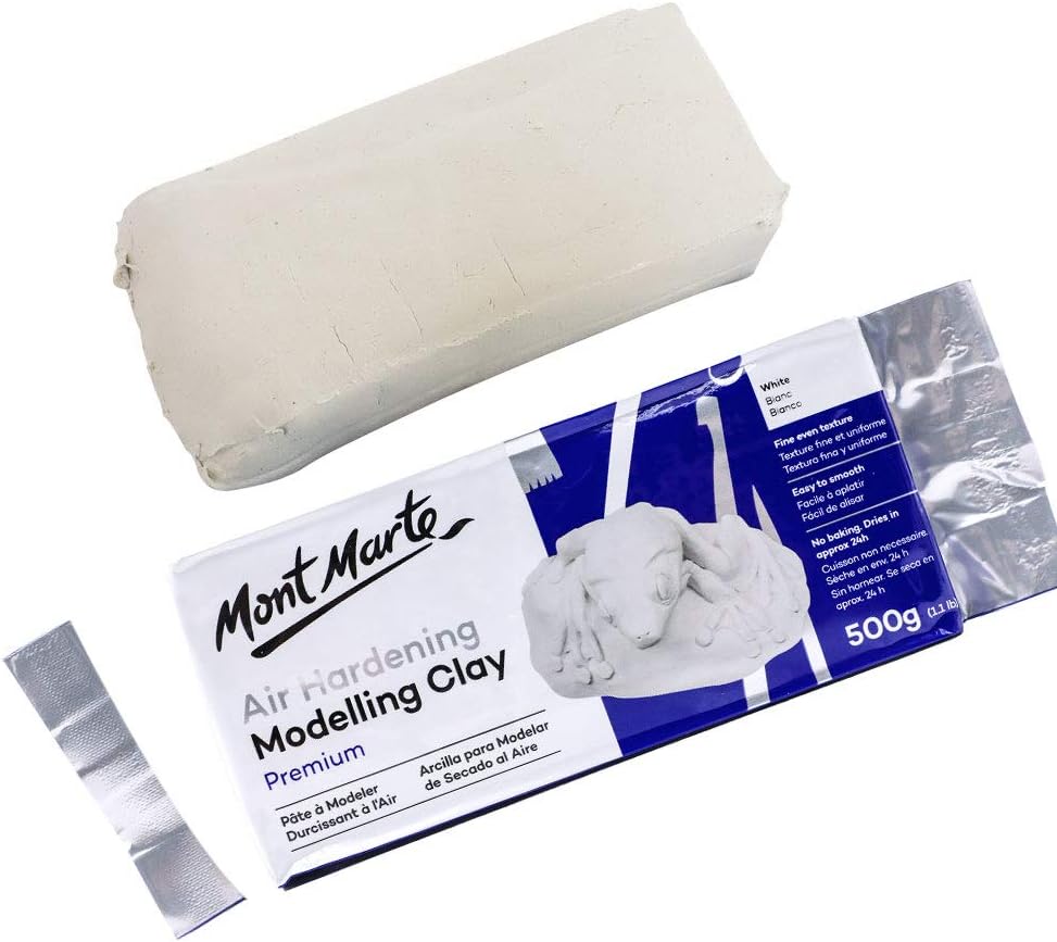 Mont Marte Air Hardening Modelling Clay - White 500gms