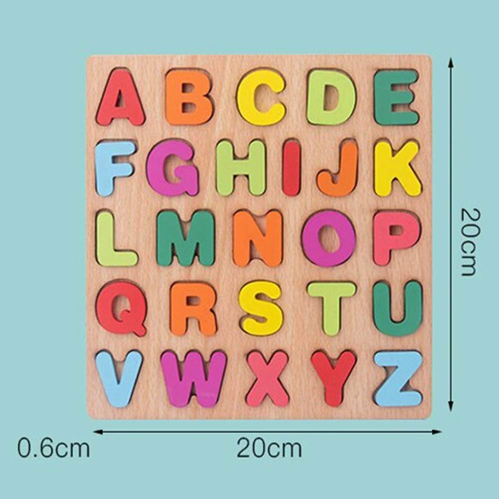 Wooden A to Z Alphabet & 0 to 20 Counting Numbers Educational Learning Toy for Kids