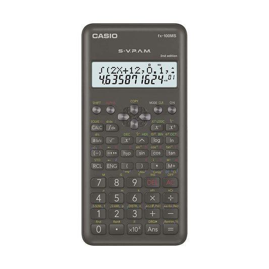 Casio FX-100MS 2nd Gen Non-Programmable Scientific Calculator 300 Functions and 2-line Display