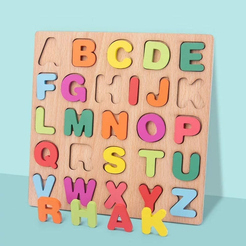 Wooden A to Z Alphabet & 0 to 20 Counting Numbers Educational Learning Toy for Kids