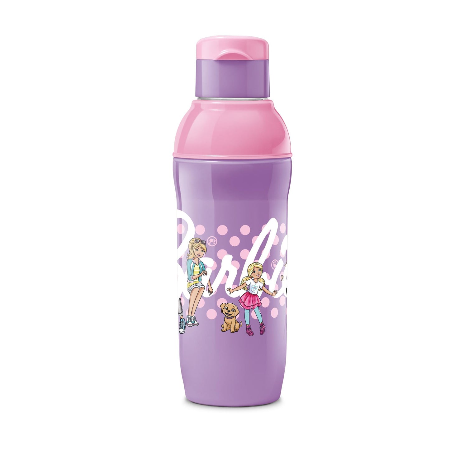 Milton Steel Barbie 600 Insulated Inner Stainless Steel Kids Water Bottle, 520 ml, Pink & Purple | PU Insulated | Hot & Cold | Easy to Carry | Leak Proof