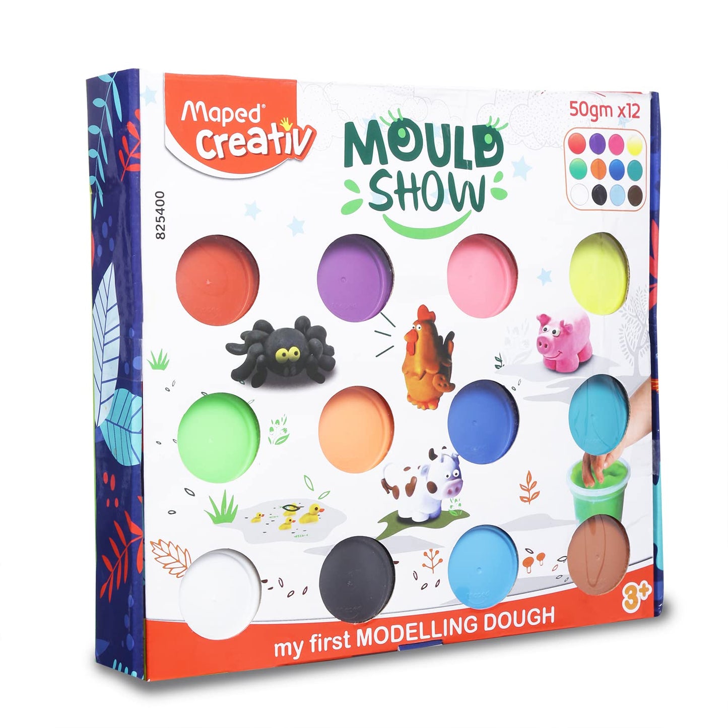 Maped Modelling Dough 50gm* 12 Shades with Tools | Dough Clay| Clay Dough | Moulding Dough | Non - Toxic Dough | Return Gifts | Bithday Gifts