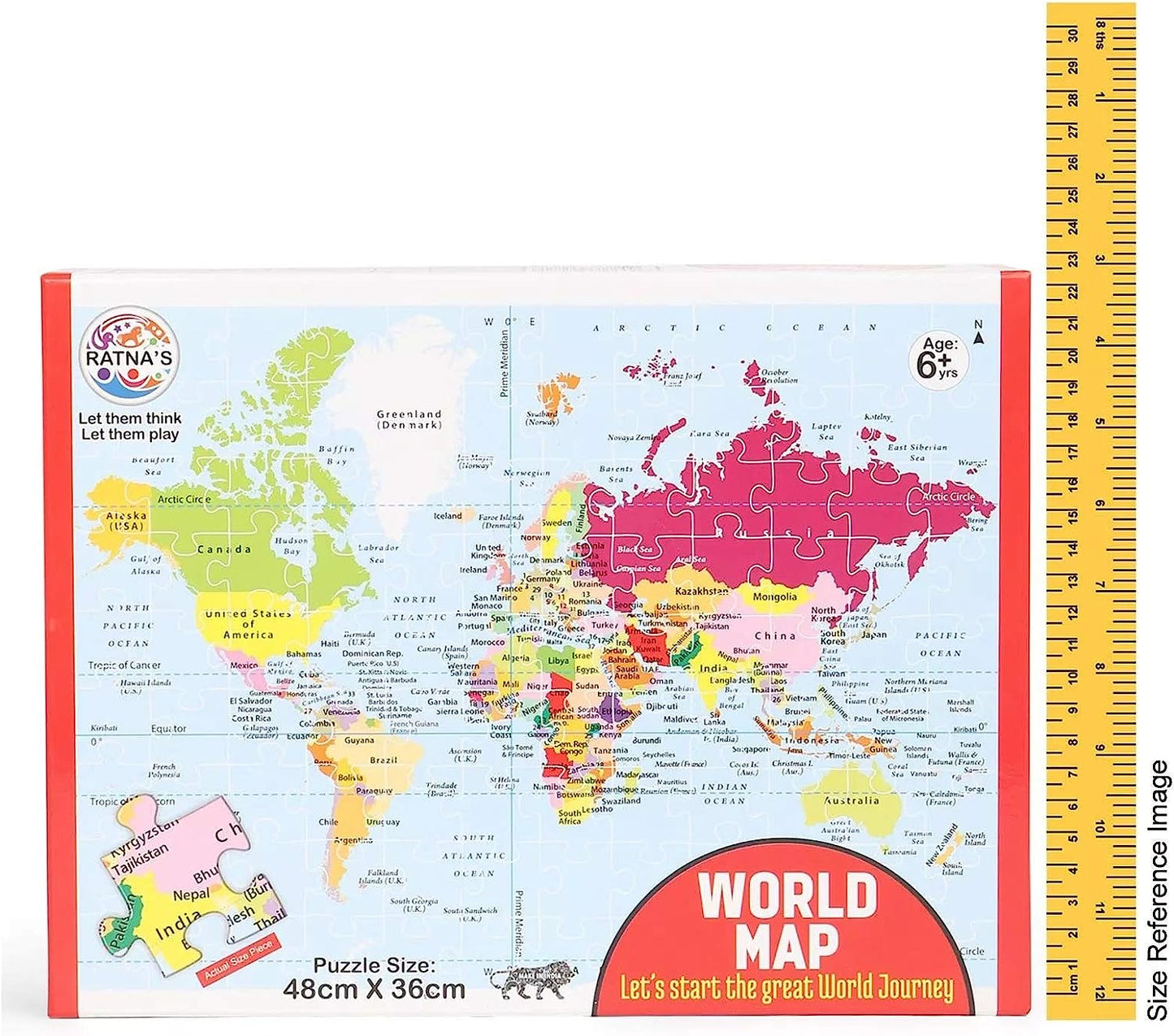 RATNA'S Educational Jigsaw Puzzle Range for Kids - World MAP