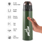 Milton New Crown 600 Thermosteel Bottle with One Touch Safety Lock, 500 ml Water Bottles, 24 Hours Hot and Cold, Easy to Carry, Easy Grip, Rust Proof, Tea, Coffee, Office, Travel Bottle, Green