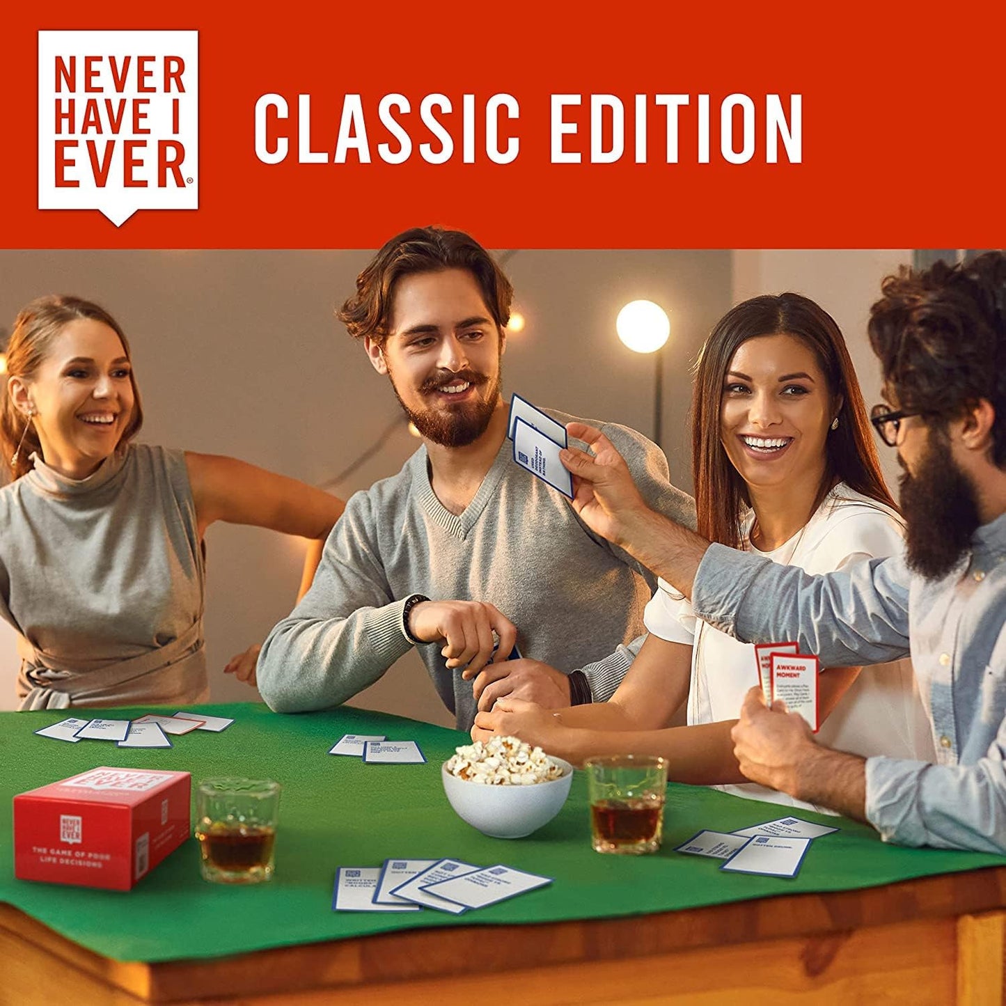 Never Have I Ever Fun Party Card Game, Classic Edition | for 3+ Players | Ages 17 +