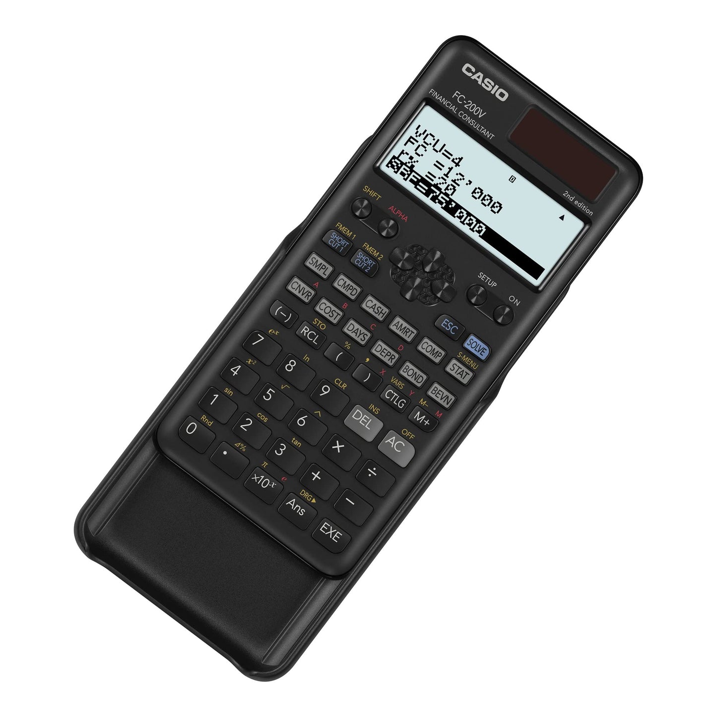 Casio FC-200V-2nd Edition Financial Calculator, 4-Line Display, DOT Matrix,10+2 Digits