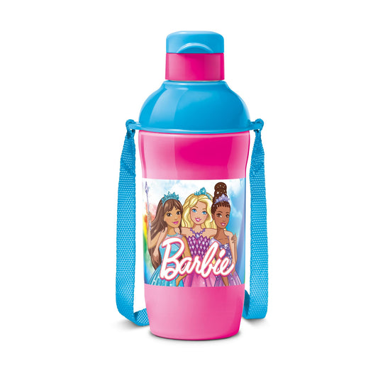 Milton Steel Barbie 400 Insulated Inner Stainless Steel Kids Water Bottle, 390 ml, Cherry Pink & Blue | PU Insulated | Hot & Cold | Easy to Carry | Leak Proof