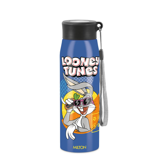 Milton Handy Design 650 Stainless Steel Water Bottle, 690 ml (Looney Tunes - Bunny) | Single walled | Leak Proof | Easy to Carry | Home | Kitchen