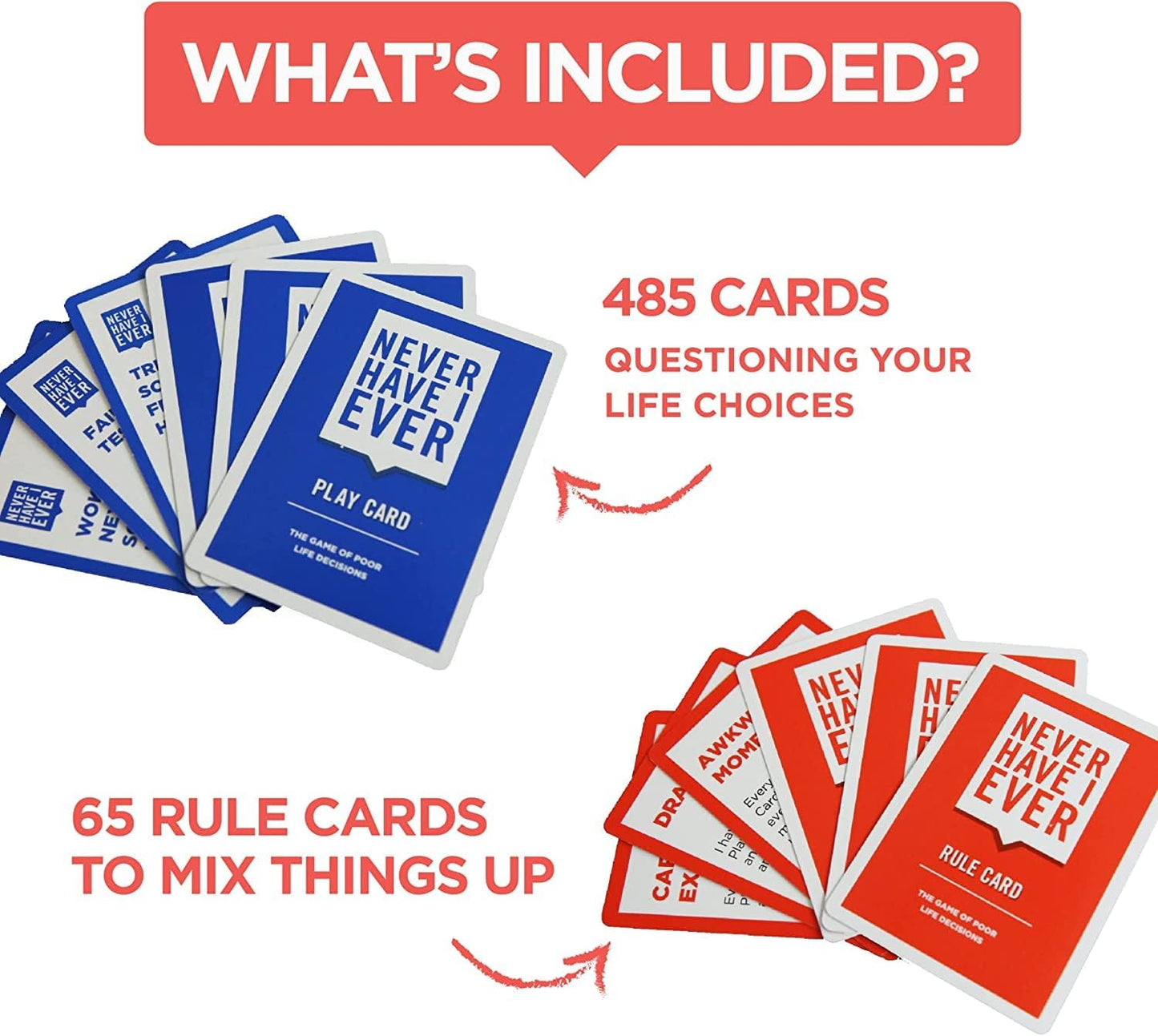 Never Have I Ever Fun Party Card Game, Classic Edition | for 3+ Players | Ages 17 +