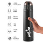 Milton New Crown 600 Thermosteel Bottle with One Touch Safety Lock, 500 ml Water Bottles, 24 Hours Hot and Cold, Easy to Carry, Easy Grip, Rust Proof, Tea, Coffee, Office, Travel Bottle, Black