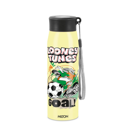 Milton Handy Design 650 Stainless Steel Water Bottle, 690 ml, (Loony Tunes - Bunny)| Single walled | Leak Proof | Easy Grip | Easy to Carry | Home | Kitchen