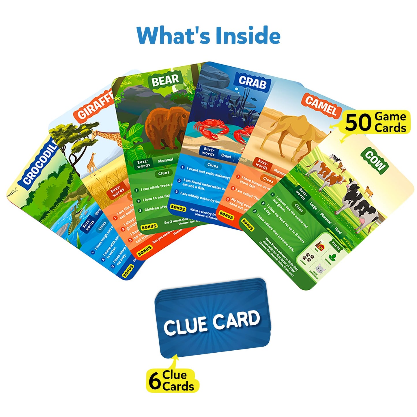 Skillmatics Card Game - Guess in 10 Animal Kingdom, Perfect for Boys, Girls, Kids, and Families Who Love Board Games and Educational Toys, Travel Friendly, Gifts