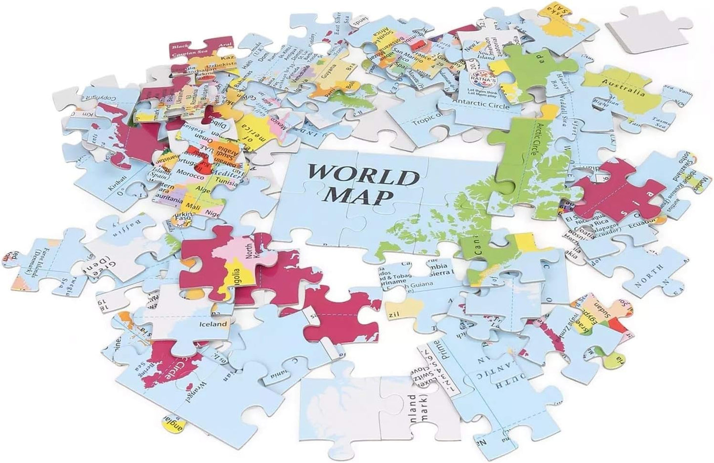 RATNA'S Educational Jigsaw Puzzle Range for Kids - World MAP