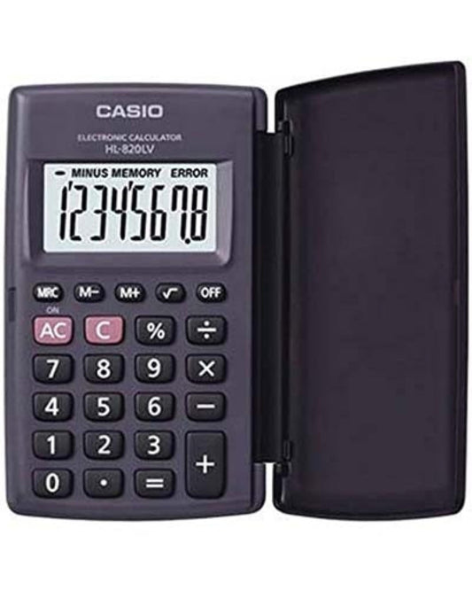 Casio HL820LV-BK Portable Calculator with Flip Cover