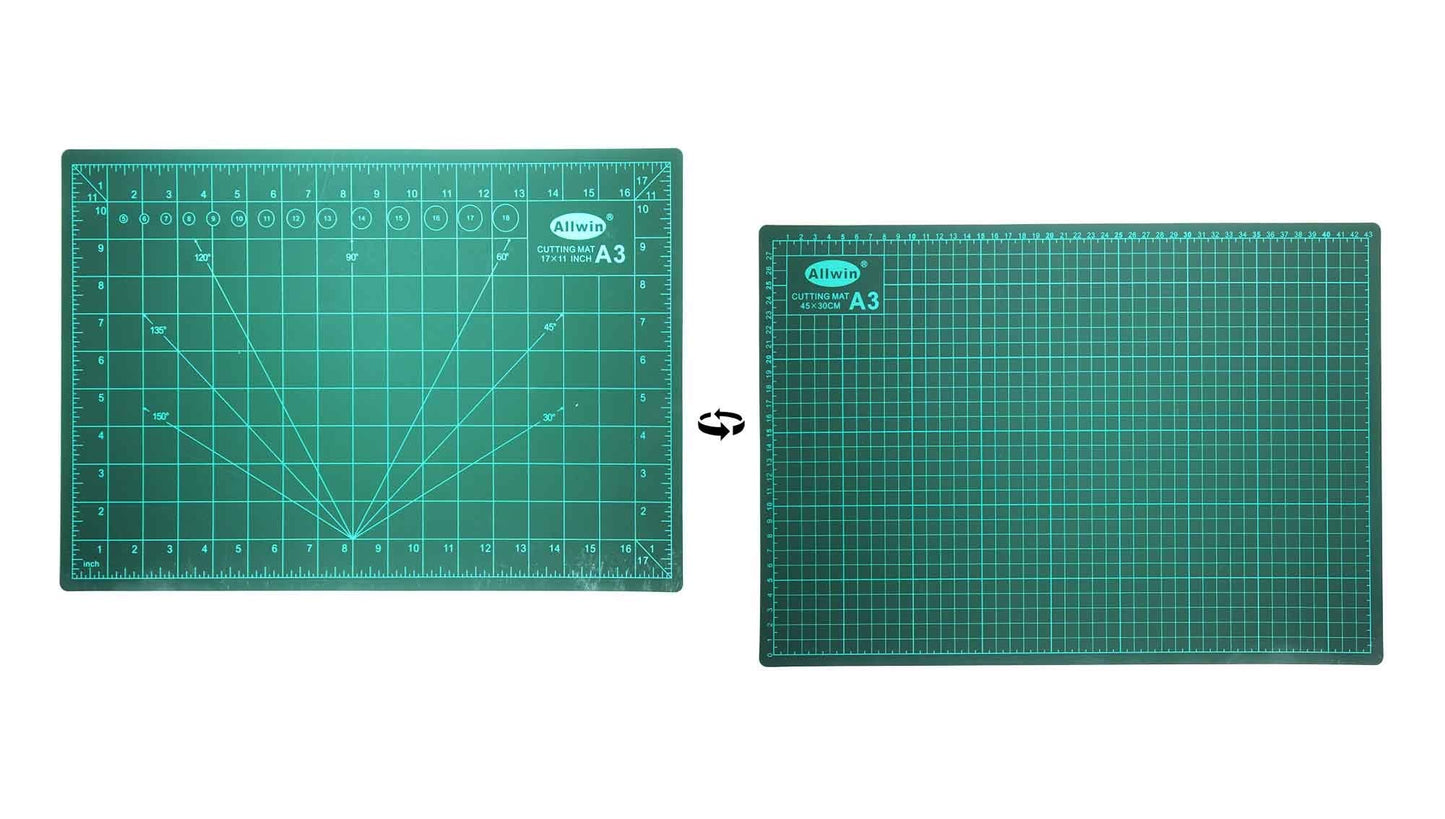 Flexible Cutting Mat Double Sided with Marked Pattern and Grid