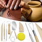 Clay Tool Set Wooden Pottery Clay Sculpture Carving Tool 8 Piece Set Beginner DIY Making Modeling Carving