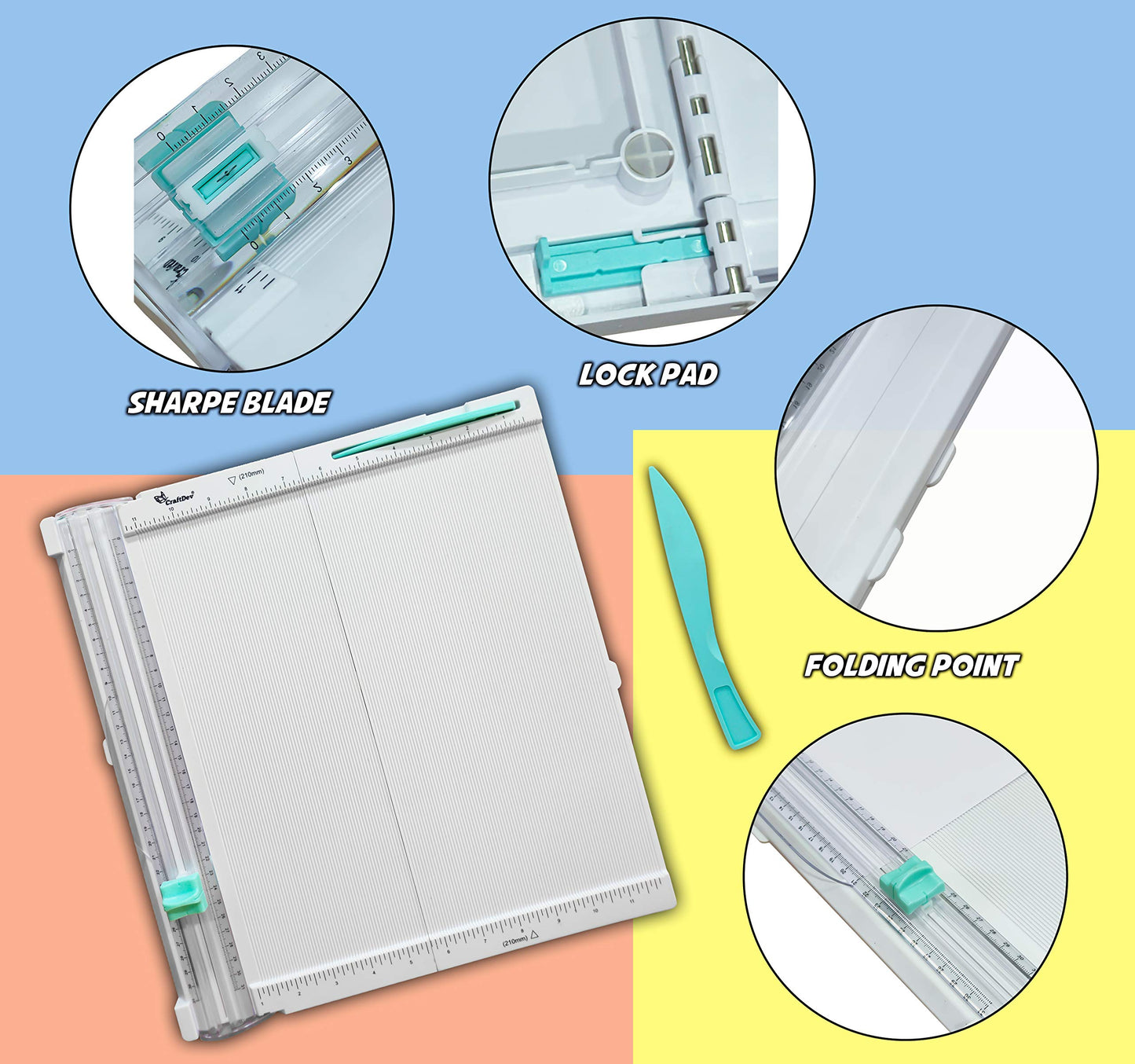 Score Board and Paper Trimmer (12" x 12") for Scrapbooking Art & Craft Card Box Making Scoring