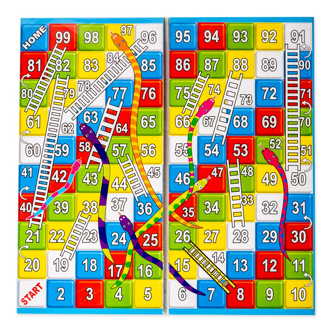 Ratna's Classic Strategy Game Little Snakes and Ladders with Ludo 2 In 1 for Young Businessman