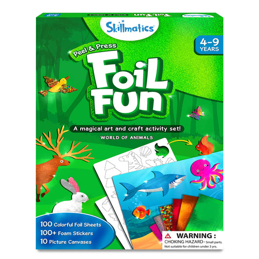 Skillmatics Art & Craft Activity - Foil Fun Animals, No Mess Art for Kids, Craft Kits & Supplies, DIY Creative Activity, Gifts