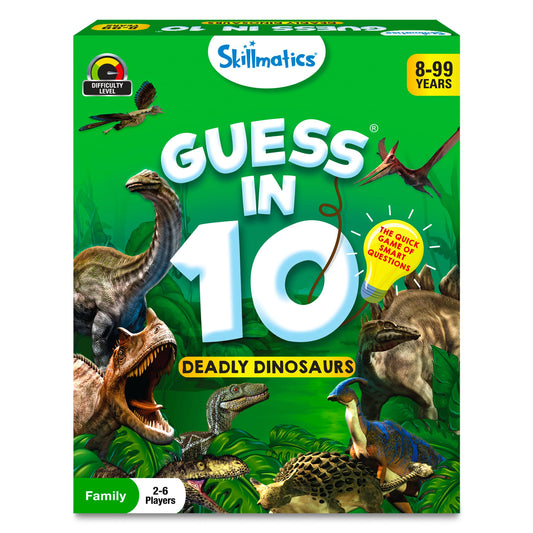 Skillmatics Card Game - Guess in 10 Dinosaurs, Perfect for Boys, Girls, Kids, and Families Who Love Toys, Board Games, Gifts