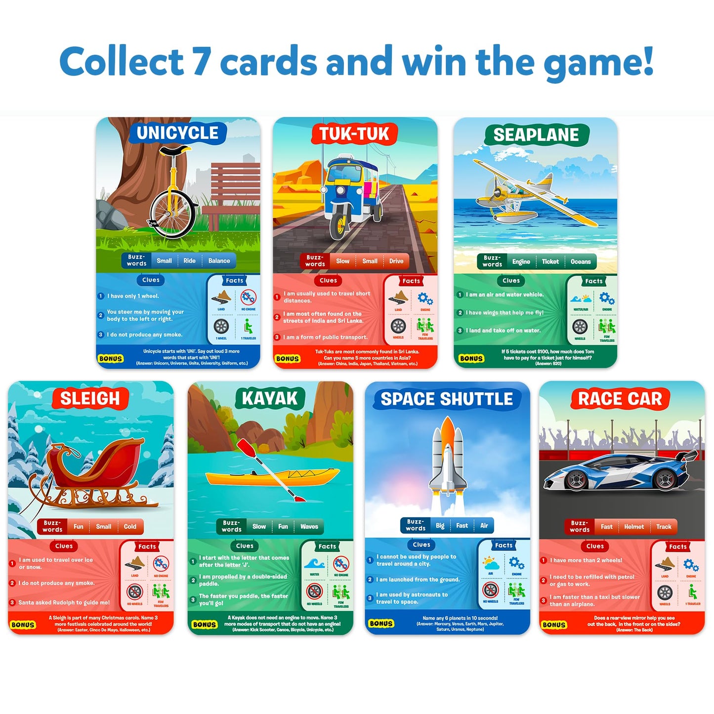 Skillmatics Card Game - Guess in 10 Things That Go, Perfect for Boys, Girls, Kids, and Families Who Love Board Games and Educational Toys, Travel Friendly, Gifts