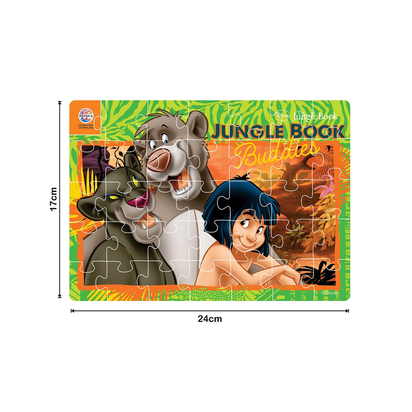 Ratna's 4 in 1 Disney Jigsaw Puzzle 140 Pieces for Kids. 4 Jigsaw Puzzles 35 Pieces Each (Jungle Book)