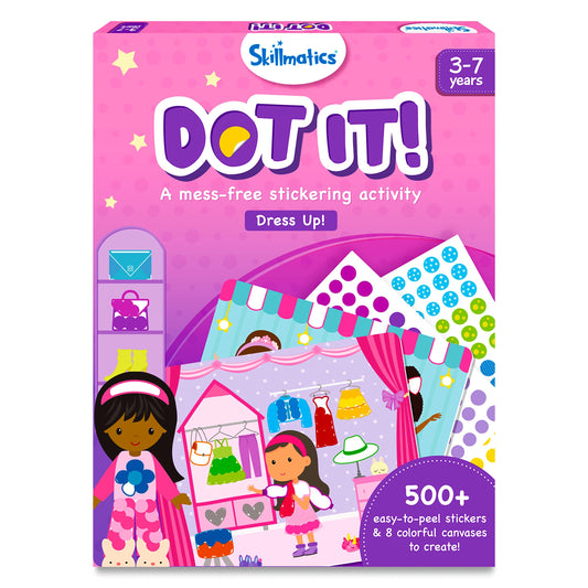 Skillmatics Art Activity - Dot It Dress Up, No Mess Sticker Art for Kids, Craft Kits, DIY Activity, Gifts