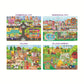 Ratna's 4 in 1 City & Village Life Jigsaw Puzzle for Kids. 4 Jigsaw Puzzles with 35 Pieces Each (Commercial City, Residential City, Village & Village Farming)